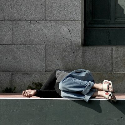 Photo of a homeless person